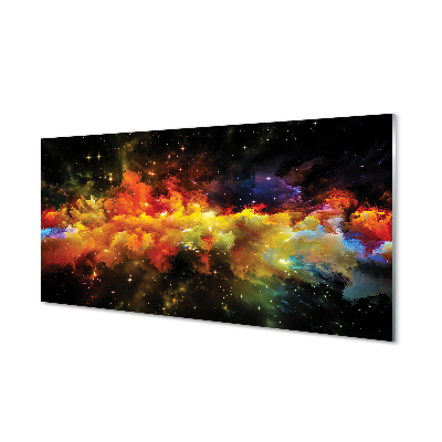 Panel Kuchenny Szklany Słoneczna Geometria Złota