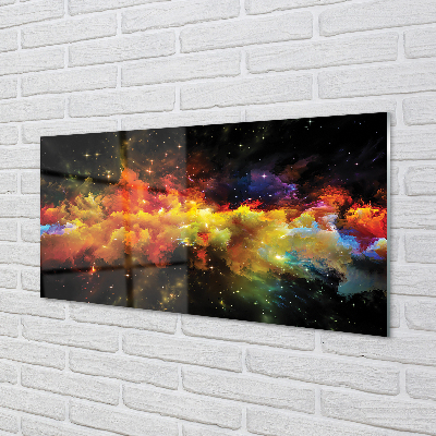 Panel Kuchenny Szklany Słoneczna Geometria Złota