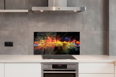 Panel Kuchenny Szklany Słoneczna Geometria Złota