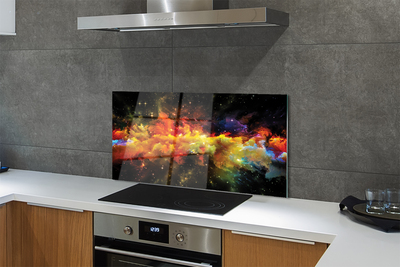 Panel Kuchenny Szklany Słoneczna Geometria Złota