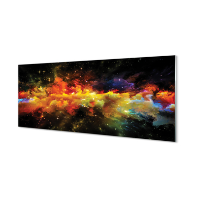 Panel Kuchenny Szklany Słoneczna Geometria Złota