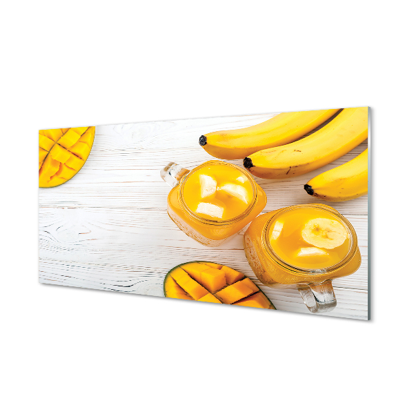 Szklany Panel Mango banany koktajl
