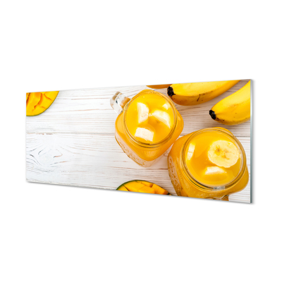 Szklany Panel Mango banany koktajl