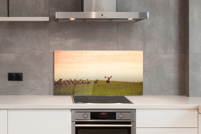 Panel nad Blat Kuchenny Stado Jeleni o Poranku