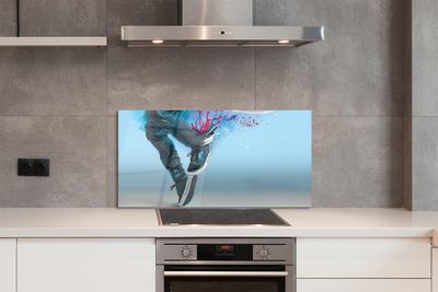 Szklany Panel Nogi w Kolorowych Plamach