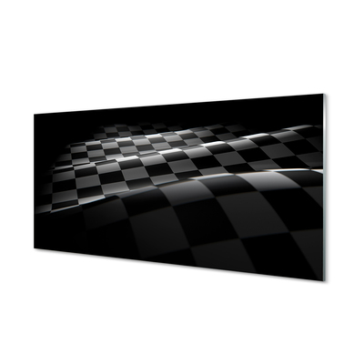 Szklany Panel Flaga szachownica
