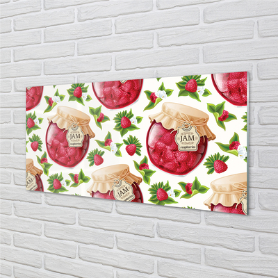 Panel szklany do Kuchni Domowe Powidła Malinowe