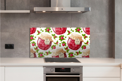 Panel szklany do Kuchni Domowe Powidła Malinowe