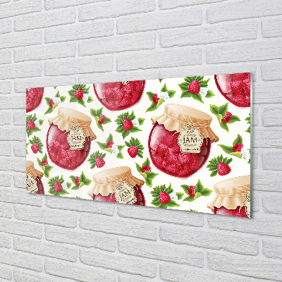 Panel szklany do Kuchni Domowe Powidła Malinowe