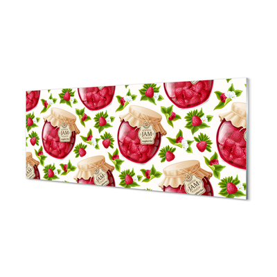 Panel szklany do Kuchni Domowe Powidła Malinowe