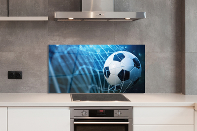 Szkło do Kuchni na Ścianę Futbolowa Wizja w Błękicie