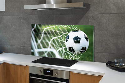 Szkło do Kuchni na Ścianę Piłka w Świetle Bramki