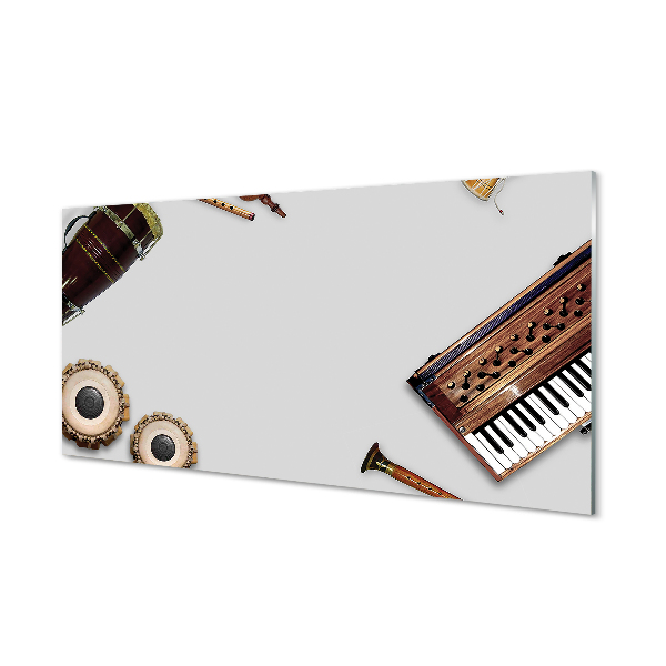 Panel szklany do Kuchni Orkiestra Instrumentów