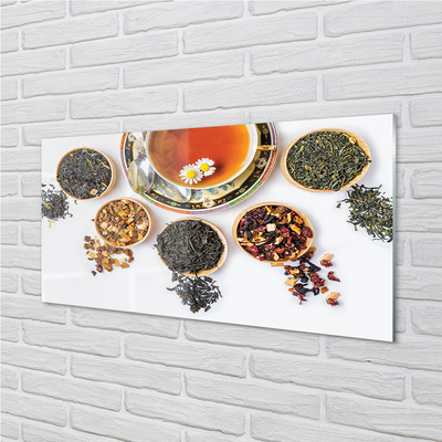 Szklany Panel Herbata Ziołowa w Kubku