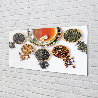 Szklany Panel Herbata Ziołowa w Kubku