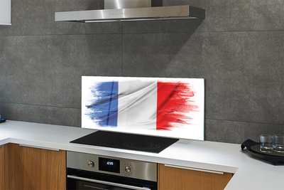 Szklany Panel Narodowa Flaga Francji