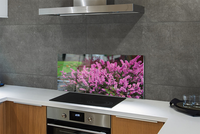 Panel Kuchenny Szklany Gałązki Fioletowych Wrzosów