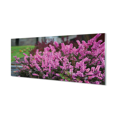 Panel Kuchenny Szklany Gałązki Fioletowych Wrzosów