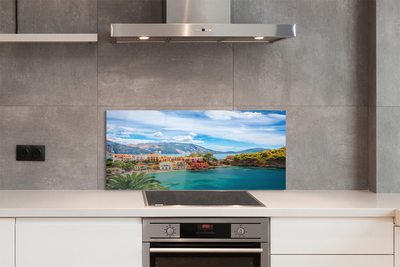 Szkło do Kuchni na Ścianę Wybrzeże w Objęciach Gór