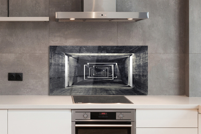 Panel szklany do Kuchni Abstrakcyjny Tunel