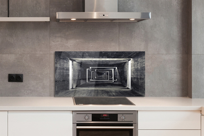 Panel szklany do Kuchni Abstrakcyjny Tunel