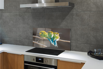 Szkło do Kuchni na Ścianę Ptasie Zgromadzenie na Drzewie