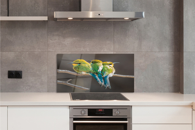 Szkło do Kuchni na Ścianę Ptasie Zgromadzenie na Drzewie