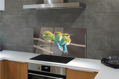 Szkło do Kuchni na Ścianę Ptasie Zgromadzenie na Drzewie