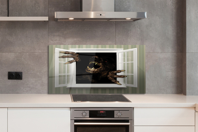 Panel szklany do Kuchni Postać w Mrocznym Oknie