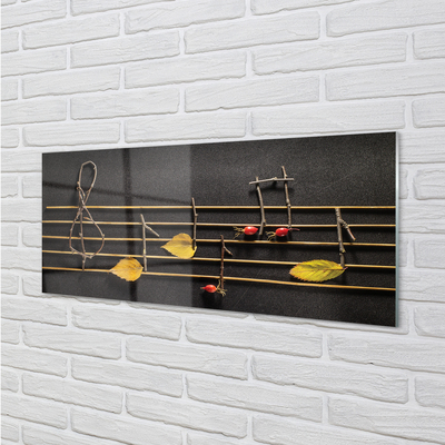 Szklany Panel Ekologiczny Zapis Nutowy