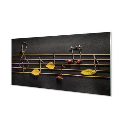 Szklany Panel Ekologiczny Zapis Nutowy