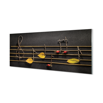 Szklany Panel Ekologiczny Zapis Nutowy