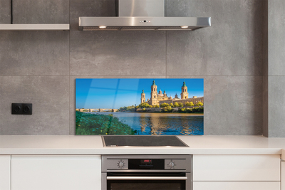 Panel Szklany Majestatyczna Katedra nad Rzeką