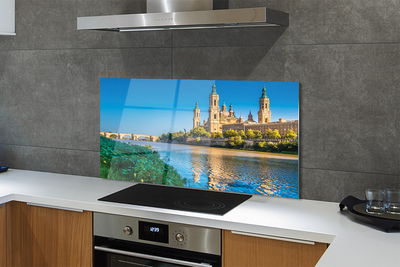 Panel Szklany Majestatyczna Katedra nad Rzeką