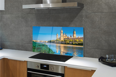 Panel Szklany Majestatyczna Katedra nad Rzeką