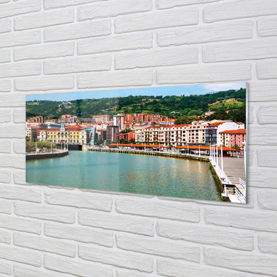 Panel nad Blat Kuchenny Miasto w Dolinie Górskiej Rzeki