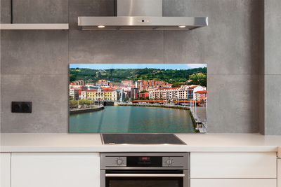 Panel nad Blat Kuchenny Miasto w Dolinie Górskiej Rzeki