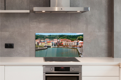 Panel nad Blat Kuchenny Miasto w Dolinie Górskiej Rzeki