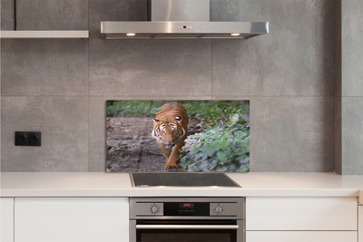 Szkło Ozdobne do Kuchni Tygrys w Cieniu Drzew