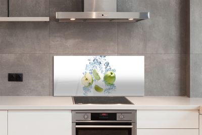 Szkło do Kuchni na Ścianę Plasterki Jabłka w Wodzie