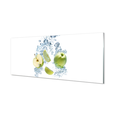 Szklany Panel Woda jabłko pokrojone