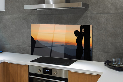 Szklany Panel Ukrzyżowanie o Zachodzie Słońca