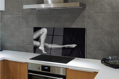 Panel szklany do Kuchni Nogi w Kabaretkach (Czarno-Białe)