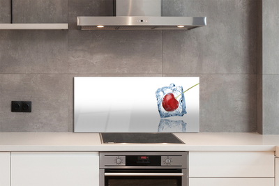 Szkło do Kuchni na Ścianę Kostka Lodu z Wiśnią