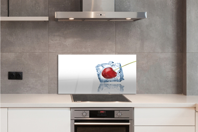 Szkło do Kuchni na Ścianę Kostka Lodu z Wiśnią