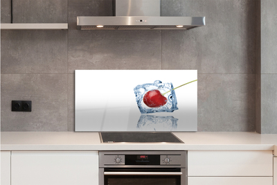Szkło do Kuchni na Ścianę Kostka Lodu z Wiśnią