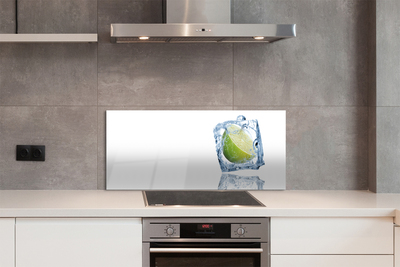 Szkło do Kuchni na Ścianę Kostka Lodu z Limonką