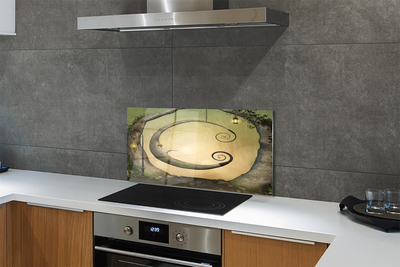 Szkło do Kuchni na Ścianę Światła w Tajemniczym Lesie