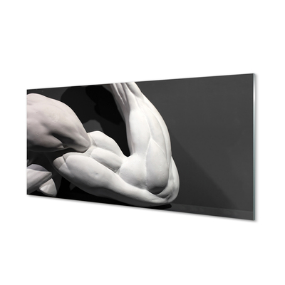 Szklany Panel Mięśnie czarno-białe