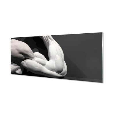 Szklany Panel Mięśnie czarno-białe